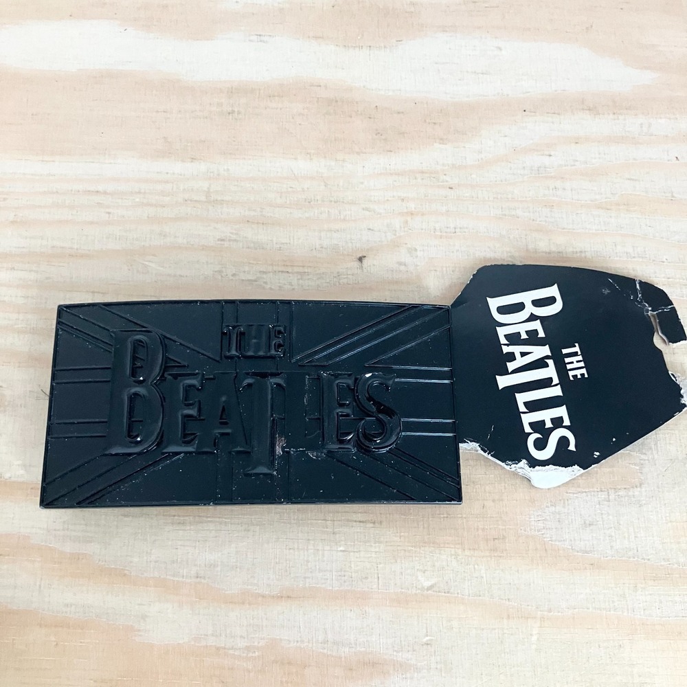 The Beatles Black Metal Union Jack Belt Buckle 2010 Apple Corps